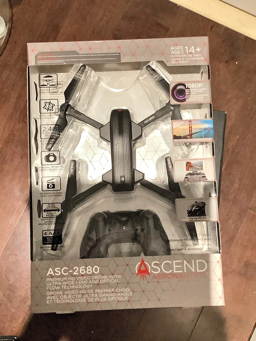 Ascend ASC-2680 Drone in Black & Gray NWT